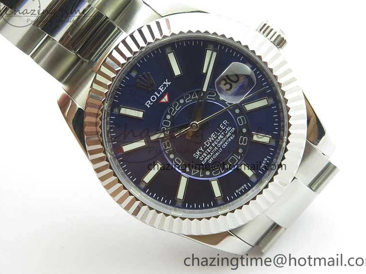 SS SS to Blue 9001 AIF on Bracelet A23J 326934 Sky-Dweller Dial 0201